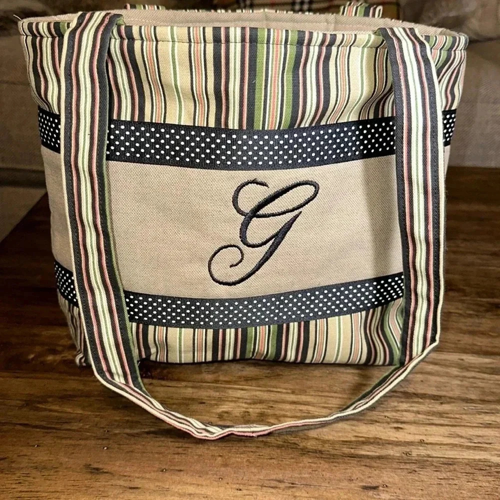 Vera Bradley (Inspired) Monogram “G” Handbag Tote Purse